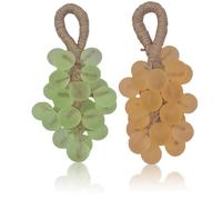 Handmade Grape Soap on a Rope Gift Set - Natural Cold Process Bar Soaps,Decorative Grape Cluster Design,Aromatic & Moisturizing for Baptisms/Air Freshening/Gifts/Decor (2PCS-G)