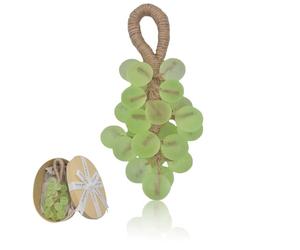Handmade Grape Soap on a Rope Gift Set - Natural Cold Process Bar Soaps,Decorative Grape Cluster Design,Aromatic & Moisturizing for Baptisms/Air Freshening/Gifts/Decor (Green (Jasmine))