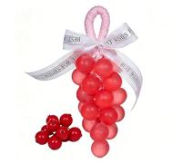 Handmade Grape Soap on a Rope, Grape Cluster Shaped Decorative Soap Bar, Cold Process Artisan Soaps with Lasting Fragrance, Hanging Bath Soaps for Hand Washing Home Decor and Gift