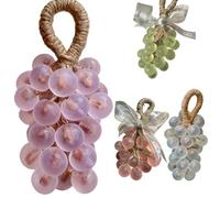 Handmade Grape Soap on A Rope, Grape Cluster Soap for Hand Face, Natural Cold Process Artisan Soaps, Christmas Birthday Gift for Men and Women (30pills,Purple)