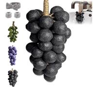 Handmade Grape Soap on a Rope - Natural Cold Process Bath Soap, Decorative & Functional Shower Gift for Women & Men, Long-Lasting Grape Scent, Skin-Friendly Formula (20, Black)