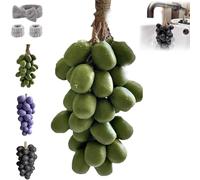 Handmade Grape Soap on a Rope - Natural Cold Process Bath Soap, Decorative & Functional Shower Gift for Women & Men, Long-Lasting Grape Scent, Skin-Friendly Formula (40, Green)