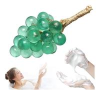 Handmade Grape Soap on a Rope - Natural Cold Process Grape Bunch Design, 150g Plant-Based Soap for Hand Wash and Bath, Decorative So-ap Giftfor Men and Women (green)