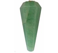 Handmade Green Aventurine Pendulum Hexagonal Shape with 6" Chain Healing Crystal Protection Gift Scrying Dowser Dowsing Point