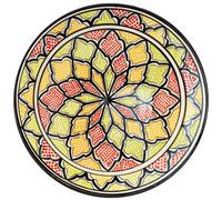 Handmade Green Ceramic Bowl Dish 35 cm Moroccan Table Decor