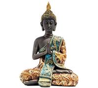 Handmade Green Resin Buddha Statue - 16CM Feng Shui Hindu Figurine for Meditation, Yoga, and Home Decor - Unique Spiritual Gifts, Zen Decoration, Peaceful Living