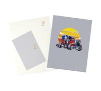 Handmade Greeting Card Showcasing A Classical Truck Unique Card Ideal For Celebrating Father's Day Or Any Occasion Artistic Greeting