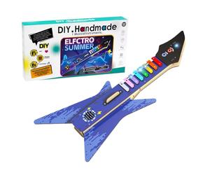 Handmade Guitar Production Kit - Musical Instrument Model, Assembly Type, Hobby Project, Long Specification with Design Parts for Learning, Creative Game Gift and Seasonal