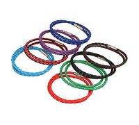 Handmade Gypsy Hippie Black Brown Red Royal Blue Green Macrame Leather Lock Unisex Double Bracelets Jewelry