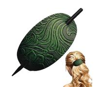 Handmade Hair Barrette | Central Leather Hair - Faux Leather Hair Barrette Hair BANTA | Leather Hair & Hair Pass For Hair | Hair Barrette