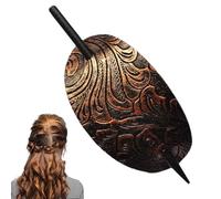 Handmade Hair Barrette | Central Leather Hair - Faux Leather Hair Barrette Hair BANTA | Leather Hair & Hair Pass For Hair | Hair Barrette