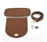 Handmade Handbag Sewing Bag Leather Cover With Holes DIY Accessories For Knitting Backpack (Color : Coffee 2)