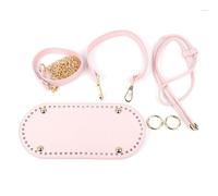 Handmade Handbag Sewing Bag Leather Cover With Holes DIY Accessories For Knitting Backpack (Color : Pink 2)