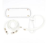 Handmade Handbag Sewing Bag Leather Cover With Holes DIY Accessories For Knitting Backpack (Color : White 2)