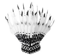 Handmade Headdress Indian Kokoshnik White Tribe Photo Props