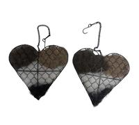 Handmade Heart Shape Bird Nesting Station for Garden Decor Bird-keeping Supplies Refillable Hummingbird Nester