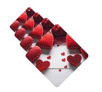 Handmade Hearts Car Air Freshener Cards Set of 4 Pieces Long Lasting Hanging Scented Cards Auto Aromatherapy Tablets Personalized Car Fresheners Gifts for Men Women - Lavender Scent