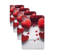 Handmade Hearts Car Air Freshener Cards Set of 4 Pieces Long Lasting Hanging Scented Cards Auto Aromatherapy Tablets Personalized Car Fresheners Gifts for Men Women - Lavender Scent