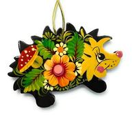 Handmade Hedgehog Christmas Ornament - Handcrafted Funny Animal Tree Decoration - Eco-Friendly Holiday Ornament for Kids