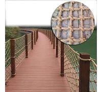 Handmade Hemp Safety Net for Kids, Retro-Style Mesh Guardrail Fence, Indoor Decorative Rope Netting (4x10m) - Ideal for Child Safety & Home Décor