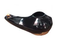 Handmade Herodian Oil Lamp - Ancient Biblical Style Clay Lamp for Ritual Use, Ceramic Olive Oil Lamp with Wick Hole - Historical Replica for Home Decor or Teaching Display