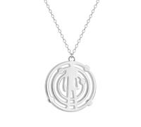 Handmade Hollow Out Kid Cudi Man on the Moon Pendant Necklace For Women Men Round Chain Charm