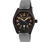 Handmade Holzwerk Designer Women's Watch Men's Watch Eco Natural Wooden Watch Strap Watch Analogue Classic Quartz Watch in Grey Black Brown Orange Date with Textile Nylon Strap, gray