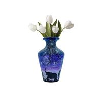 Handmade Home Decor 7 Inches CLAY VASE Tree & Elephant Design Original Hand Painted Vase, Indoor School Table Decorative, Useful For Lover