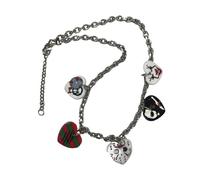 Handmade Horror Movie Legends Short Chunky Heart Charm Necklace - Penny wise Myers Billy Freddy & Jason