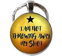 Handmade I am not Throwing Away My Shot Hamilton Musical Key Chain Alexander Hamilton Quote Jewelry Musical Theatre Jewelry