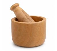 Handmade Indian Mango Wood Mortar and Pestle Set Natural Rustic Style Herb Spice Grinder Masala Mixer Manual Kharal Mashing Bowl Seasonings Pill Crusher Kitchen Utensils Housewarming Gift