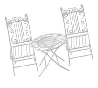 Handmade Iron Miniature Furniture Set Side Table And Chairs For 1/12 Dollhouses Model Garden Yard Scene Display Props Dollhouses Furniture