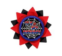 Handmade It's My Birthday Button, 3.54in/9cm Spider Web Happy Birthday Badge Pin Decorations for Women Men Themed Celebration Party Favors Decor