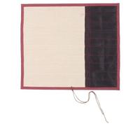 Handmade Japanese Brush Roll Bag 10 Slot Floral Cloth 45x39cm | For gouache and calligraphy brushes, portable wrap for artists and students, efficient large-capacity organiser