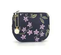 Handmade Jewelry Pouch Women Coin Purse Brocade Zipper Wallet Silk Rosary Bag, Black_GoldenLeaf, Goldenleaf Pattern