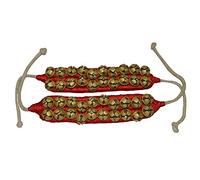 Handmade Kathak Ghungroo, Dancing Bells Ghungroo Pair,Classical Dance Accessories,2 Line Red