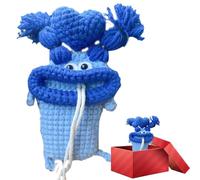 Handmade Key Case - Handmade Keychain Holder, Car Key Chain Holder | Crochet Sausage Mouth Car Key Holder, Portable Key Case Design P, f, 3.5x4.3in, See description