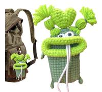 Handmade Key Case - Handmade Keychain Holder, Car Key Chain Holder | Crochet Sausage Mouth Car Key Holder, Portable Key Case Design P, B, 3.5x4.3in, See description