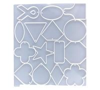 Handmade Keychain Mold Flexible Silicone Keyring Pendant Moulds Customizable Geometric Shaped Key Chain Jewelry Creative Shape Keyring