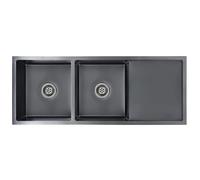 Handmade Kitchen Sink Plumbing Utility Waste Basin Stainless Steel vidaXL