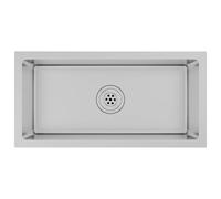 Handmade Kitchen Sink Plumbing Utility Waste Basin Stainless Steel vidaXL