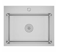 Handmade Kitchen Sink Plumbing Utility Waste Basin Stainless Steel vidaXL