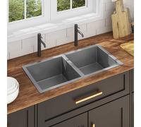vidaXL Handmade Kitchen Sink Stainless Steel Plumbing Utility Waste Basin