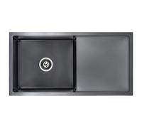 Handmade Kitchen Sink Plumbing Utility Waste Basin Stainless Steel vidaXL