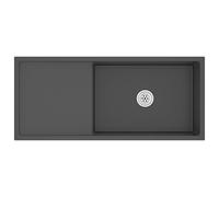 vidaXL Handmade Kitchen Sink Black Stainless Steel Plumbing Utility Basin