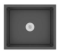 vidaXL Handmade Kitchen Sink Black Stainless Steel 51503, Black