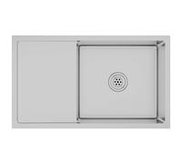 Handmade Kitchen Sink Plumbing Utility Waste Basin Stainless Steel vidaXL