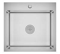 Handmade Kitchen Sink Plumbing Utility Waste Basin Stainless Steel vidaXL