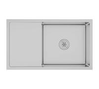 Handmade Kitchen Sink Plumbing Utility Waste Basin Stainless Steel vidaXL