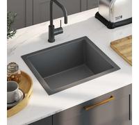 Handmade Kitchen Sink Plumbing Utility Waste Basin Stainless Steel vidaXL